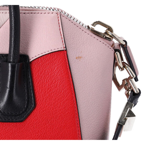 GIVENCHY Antigona Small Satchel Sugar Goatskin Tri-Color Red Pink Black - Picture 9 of 12